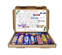 Unique Christmas Poem Chocolate Treats Box Gift Hamper for Him/Her | Sweet Treat for a Loved One - Secret Santa Poem Box