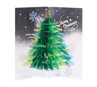 Unique Christmas Tree 3D Card Glitter Dream Christmas Tree Greeting Card Envelope Merry Christmas Three Card Christmas Tree Greeting Card ForFriends Assortment of Cards All Occasions (A, One Size)