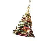 Unique Christmas Tree Shaped Car Hanging Ornament Acrylic Auto Interior Decoration for Holiday New Years Gift Decoration Car Tree for Decor Home Premium Ornament Dashboard Holiday New Christmas Year