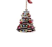 Unique Christmas Tree Shaped Car Hanging Ornament Acrylic Auto Interior Decoration for Holiday New Years Gift Decoration Car Tree for Decor Home Premium Ornament Dashboard Holiday New Christmas Year