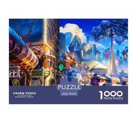 Unique City 1000 Piece Jigsaw Puzzles for Adults Impossible Beautiful Home Decoration Art Colorful DIY Craft 70x50cm/1000pcs