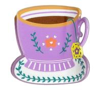 Unique Coffee Cup Print Hair Claw Light Weight Durability Acrylic Hair Clip Stylish Hair Accessories