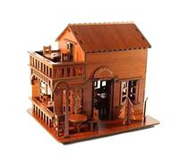 Unique Coffee House 3D Three-dimensional Puzzle Wooden Model Home Decor Construction Toy Modeling Kit School Project Modeling Kits for Adults Kit Tools for Adults