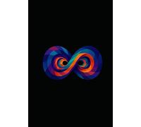 Unique Colorful Hypnotic Infinity Cubist Hardcover Journal Notebook Art Design Hypnotic | for Cubism Lovers | Owlic Ilussion Art