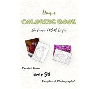 Unique Coloring Book made from over 90 photos - 51 single-sided pages with delicate line - Great for Relax and Stress Relief: Exceptional Composition for older kids, teens and adults