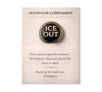 Unique Compassion Pin Brooch Metal Construction Supports Kindness Positive Mental Lapel for Various Use Sympathy Badge