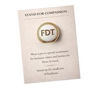 Unique Compassion Pin Brooch Metal Construction Supports Kindness Positive Mental Lapel Pin for Various Use Sympathy Pin Badge