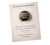 Unique Compassion Pin Brooch Metal Construction Supports Kindness Positive Mental Lapel Pin for Various Use Metal Sympathy Brooch