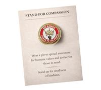 Unique Compassion Pin Brooch Metal Construction Supports Kindness Positive Mental Lapel Pin for Various Use Metal Sympathy Brooch