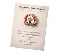Unique Compassion Pin Brooch Metal Construction Supports Kindness Positive Mental Lapel Pin for Various Use Metal Sympathy Brooch