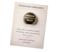 Unique Compassion Pin Brooch Metal Construction Supports Kindness Positive Mental Lapel Pin for Various Use Sympathy Pin Badge