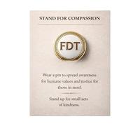 Unique Compassion Pin Brooch Metal Construction Supports Kindness Positive Mental Lapel Pin for Various Use Metal Sympathy Brooch