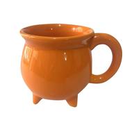 Unique Crucible Shaped Coffee Mug with Handle Laboratory Design for Hot Beverages Outdoor Cups (Orange, 13.5cm)