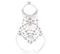 Unique Crystal Collar Necklace Luxurious Body Chain Rhinestones Jewelry Idol Costume Modern Layered For Idol Dancer Luxury Rhinestones