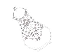 Unique Crystal Collar Necklace Luxurious Body Chain Rhinestones Jewelry Idol Costume Modern Layered For Idol Dancer Versatile Silver Chain