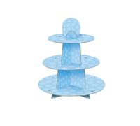 Unique Cupcake Stand, Blue Polka Dot