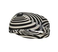 Unique Customized Headbands for Men and Women - Stylish Sweat Bands for Running, Workout, and Sports - Moisture Wicking and Stretchable Black White Maze