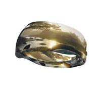 Unique Customized Headbands for Men and Women - Stylish Sweat Bands for Running, Workout, and Sports - Moisture Wicking and Stretchable Birds and Trees