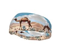 Unique Customized Headbands for Men and Women - Stylish Sweat Bands for Running, Workout, and Sports - Moisture Wicking and Stretchable CamelDesertDawn