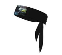 Unique Customized Headbands for Women & Men - Sweat Wicking Running Stylish Sweatbands- Hair Control Head Tie,Perfect for Sports and Workouts Fierce animals in jungle rivers