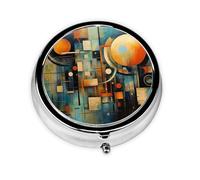 Unique Customized Pill Organizer - 7 Day AM PM Travel Pill Box with Full Print Design - Iron Plating Mini Medicine Organizer Dynamic Shape Fusion