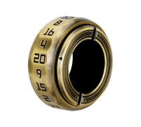 Unique D20 Unlimited dice D20 Dice Ring Spinning Top Jewelry - Zinc Alloy RPG Gaming Accessory with Rotating Dice D20, Geek Gift for Tabletop Gamers (Bronze)
