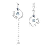Unique Dangle Earrings Comfortable Wear Ear Jewelry Punk Asymmetrical Alloy Texture Suitable for Daily Wear Asymmetrical Moons
