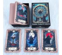 Unique Dark Gothic Tarot Deck, Tarot Cards for Beginners, Dark Fantasy Style Deck, Witch Divination Tool, Fortune Telling Tarot Learning Decks