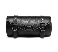 Unique Dark Punk Styles Motorcycle Headlight Bag Vintage Design Strong PU Leather Waterproof Tool Storage for Travel Punk Rock Motorcycle Utility Pack