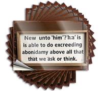 Unique Decal Aesthetic Decals, Bar Accessories and Decor Cute Pattern Design for Men Notebook | Hard Removable Vinyl New Unto 'him'?'ha' is Able to Do Exceeding Abundantly Above(6X9CM)