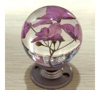 Unique Decorative Door Handle, Retro Round Resin Epoxy Flower Door Knob Handle, Round Glass Bead Door Handle, Artistic Unique Knobs (#B)