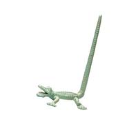 Unique Decorative Wrought Iron Gharial Tissue Holder Sculpture for Bathroom Kitchen Stable Compact Art Artisanal Tissue Holder