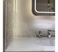 Unique Design Bathroom Splash Guard, Large 9.1 x 11.5 Inch Acrylic Water Barrier with Silicone Base, Clear Waterproof Corner Protector for Shower, Pack of 2