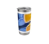 Unique Design Colourful Birds Original Abstract Fine Art Stainless Steel Insulated Tumbler
