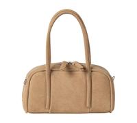 Unique Design Premium Suedes Shoulder Bag Spacious Bowling Purse With Detachable Strap For Casual And Office Use Shoulder Bag Lightweight
