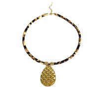 Unique Designing Stainless Steel Necklace Chain With Leopard Print And Gold Tone Charm For Fashion Forward Individuals Jewelry Gift