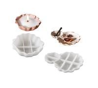 Unique Designs Shell Shape Flexible Silicone Tray for Epoxy Resin Jewelry Plate Candle Holder Home Storage Craft Decorative Tray Mold