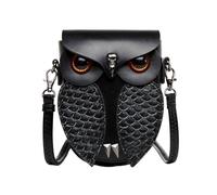 Unique Designs Women's Crossbody Bag in Punk Styles PU Leather Shoulder Bags with Snake Pattern and Owl