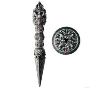 Unique Dice Metal Spinning DND Dice Set - D&D Zinc Alloy Spinner Dagger - Black