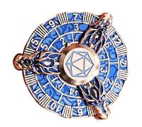 Unique Dice,Polyhedral Cool Dice Set - Roulette Spinner, Retro Gear Wheel, Zinc Alloy Role Playing, Fidget Toys for Table Games
