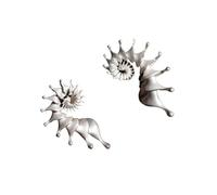 Unique Dimensional Sea Shell Ear Studs With Subtle Matte Texture Lightweight Sophisticated Design Fashion Jewelry For Women Matte Finish Earrings
