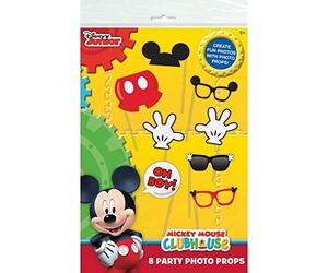 Unique Disney Mickey Mouse Party Photo Booth Props - 8 ct
