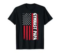Unique Distressed Red Vertical Bars Graphic T-Shirt