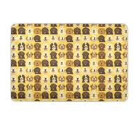 Unique Dogs Face Yellow Extra Large Resuable Changing Pad Covers Waterproof Washable Crib Pee Mattress Pad Changing Cradle Mattress for Infant Baby 52" L x 34" W