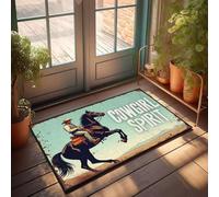Unique Door Mats Indoor Entrance Cowgirl Spirit: Riding Free, Wild West Adventure Doormat Fall Floor Mat Outdoor Mens Room Decor(50X80CM)