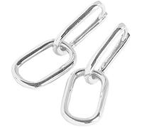 Unique Double Loops Dangle Small Hoop Earrings 925 Sterling Silver Personalized Circle Huggie Hoops Dangling Charm Drop Earring Fashion Jewelry Gifts for Women Girls Men