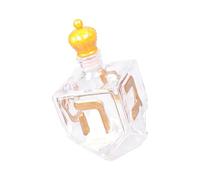 Unique Dreidel Inspires Glass Whiskeys Decanter with Raised Gold Hebrew Letter for Hanukkah Celebration Liquor Bottle Artistic Bottle Featuring Gold Hebrew Symbols Ideal for Holiday Decoration