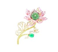 Unique Drip Oil Water-Lilies Pin For Women Stylish Boutique Jewelry For Office Parties Weddings Special Event Fashionable Flower Brooch