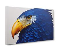 Unique Eagle Bird Canvas Print | Gallery Wrapped 30mm Frame Wall Art | 30x20 inches | Ready to Hang | Contemporary Animals Picture | Living Room Bedroom Lounge Office