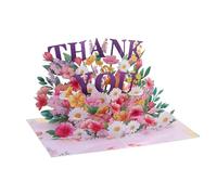 Unique Elegant 3D Thank You Birthday Card for Birthdays | Beautiful Flower 3D Greeting Card, Paper Card for Festival Celebration and Important Event Gifts